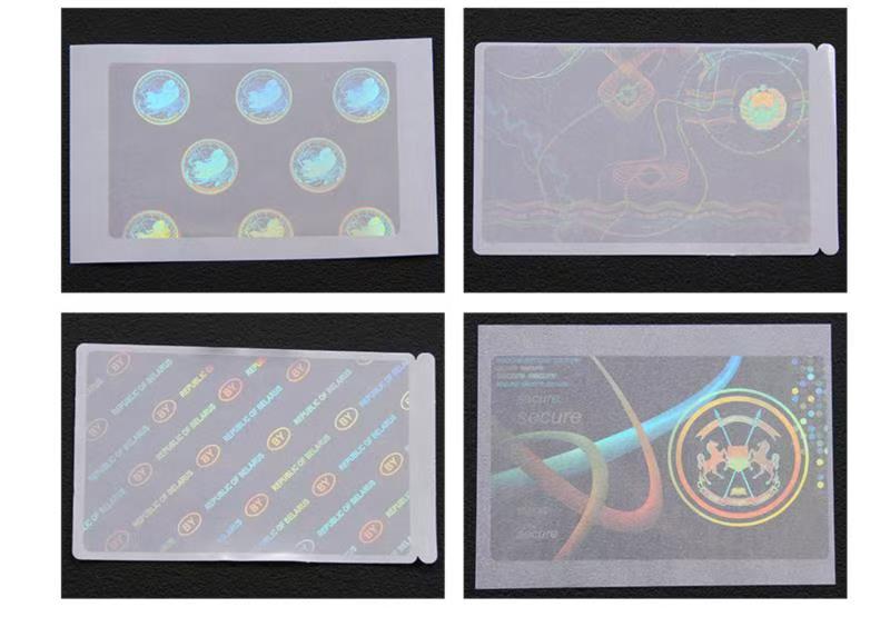 A stack of affordable hologram sticker overlays