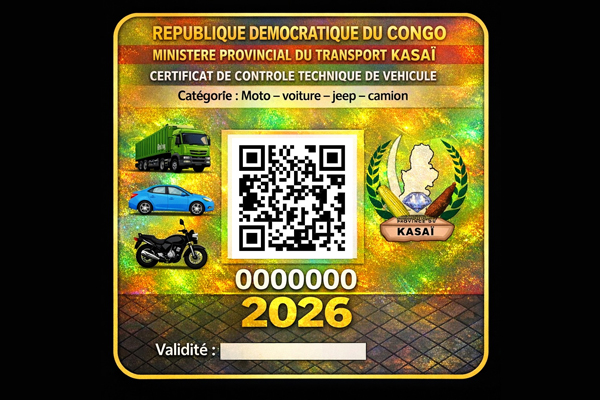 A secure vehicle inspection label with a hologram and QR code